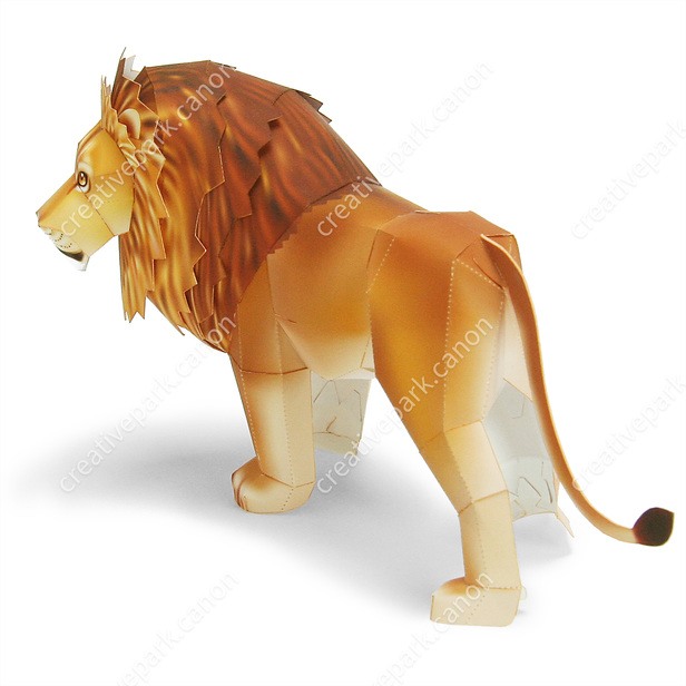 ライオン (オス, 歩き) - アフリカ - リアルクラフト/動物 