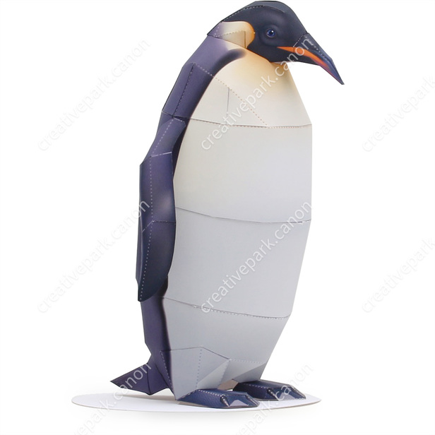 Pinguino Imperatore Maschio In Piedi Artico E Antartico Area Del Pacifico Creazioni Realistiche Animali Creazioni Con La Carta Canon Creative Park