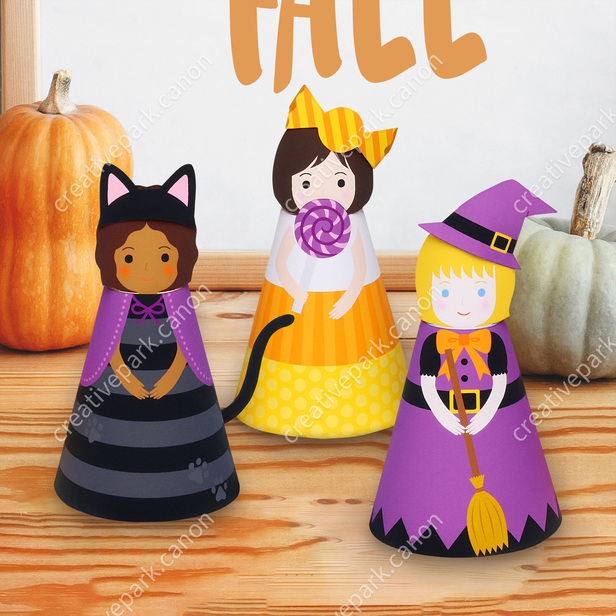 3d Dress Up Dolls Halloween Season Toys Paper Craft Canon Creative Park