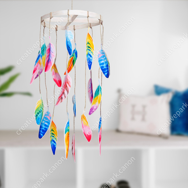 Mobile Feathers Mobiles Hanging Decoration Home And Living Canon Creative Park - Decorative Mobiles For The Home