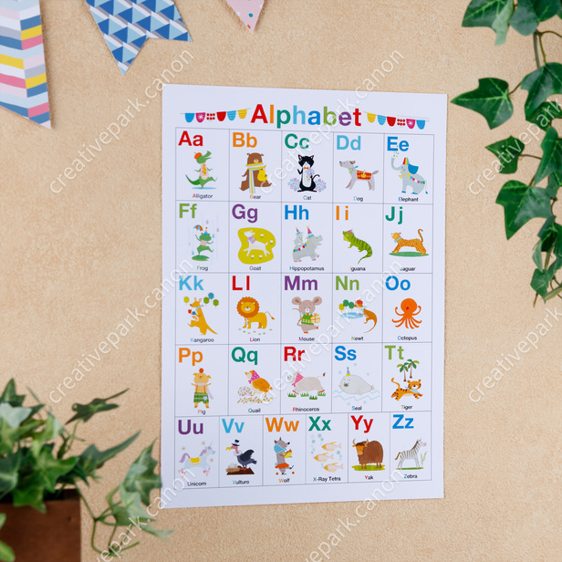 Alphabet Tabelle Englisch Lernen Bildung Papiermodelle Canon Creative Park