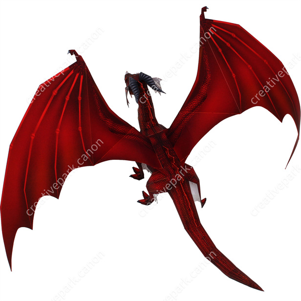 Red Dragon - Mythical Creatures - Animals - Paper Craft - Canon Creative  Park