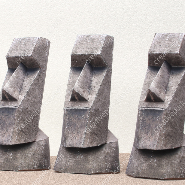 Moai Statues of Easter Island, Chile Mini Version - Beginner Series -  Architecture - Paper Craft - Canon Creative Park