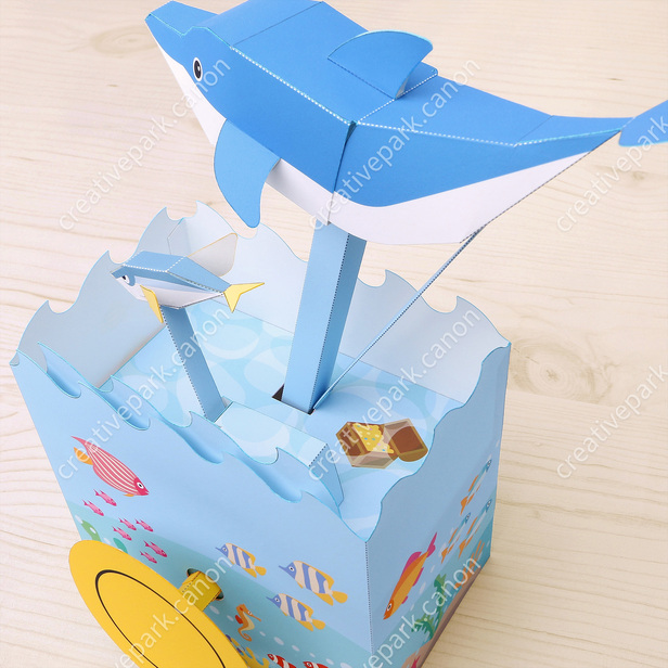 イルカとトビウオのおいかけっこ 動くおもちゃ しかけおもちゃ おもちゃ ペーパークラフト Canon Creative Park イルカとトビウオのおいかけっこ 動くおもちゃ しかけおもちゃ おもちゃ ペーパークラフト Canon Creative Park