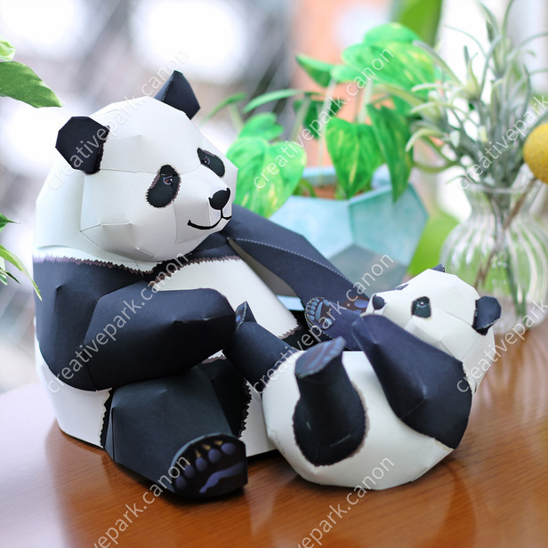 Großer Panda (Groß) - Haustierserie - Tiere - Papiermodelle - Canon  Creative Park