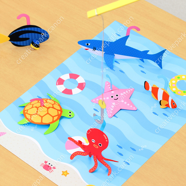 Fishing Game - Play - Educational - Paper Craft - Canon Creative Park