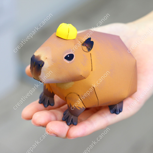 Capivara 3D realista com Daisy · Creative Fabrica