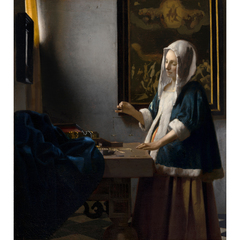 Woman Holding a Balance - フェルメール - 西洋画 - 名画