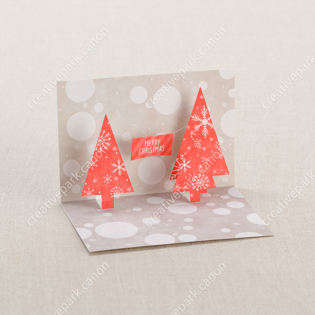 ポップアップカード クリスマス レッド クリスマス とびだすカード カード Canon Creative Park