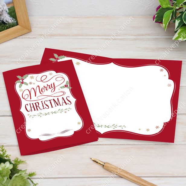 Cartão comemorativo (Natal / Sagrado / Vermelho) - Dobrado ao meio - Cartões  comemorativos - Cartão - Canon Creative Park