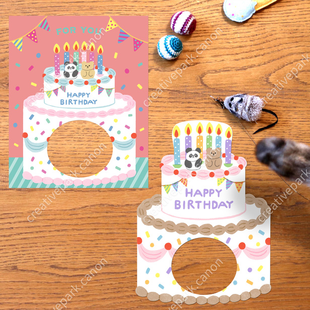 Mask For Cat Birthday Cake Costumes Event Paper Craft Canon Creative Park