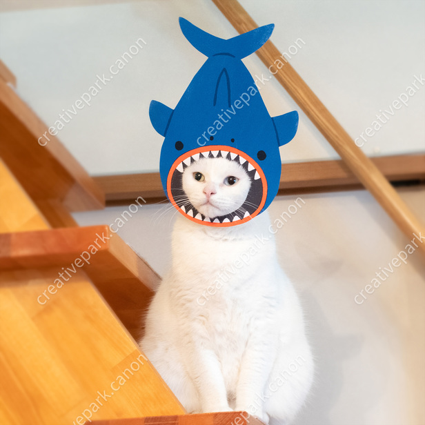Adulto ecuador Contaminar Máscara para gatos (Tiburón) - Disfraces - Eventos - Arte de papel - Canon  Creative Park
