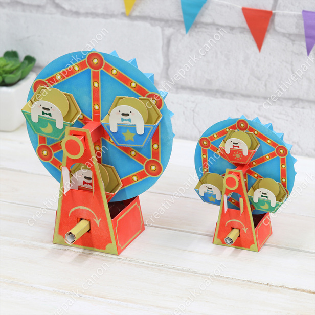 観覧車（レトロ）ミニ - あそぶ - 知育 - ペーパークラフト - Canon