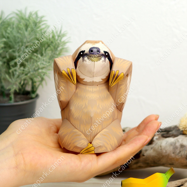 Sloth - Pet Series - Animals - Paper Craft - Canon Creative Park
