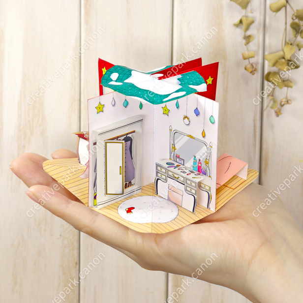 miniature POP-UP book Halloween - Moving toy / Mechanical Toy