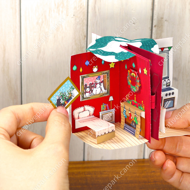 miniature POP-UP book Halloween - Moving toy / Mechanical Toy