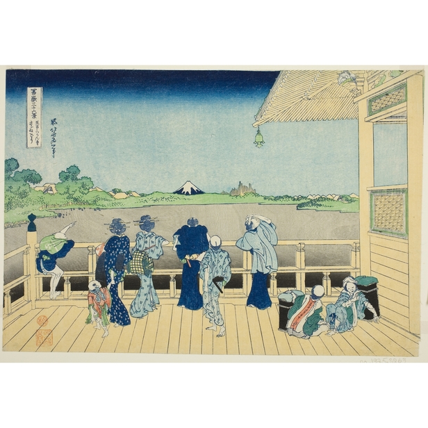 冨嶽三十六景 五百らかん寺さざゐどう - 葛飾北斎 - 日本画 - 名画 