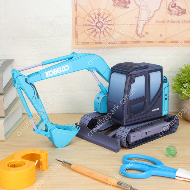 Excavator SK75SR-7 - Automobiles - Vehicles - Paper Craft