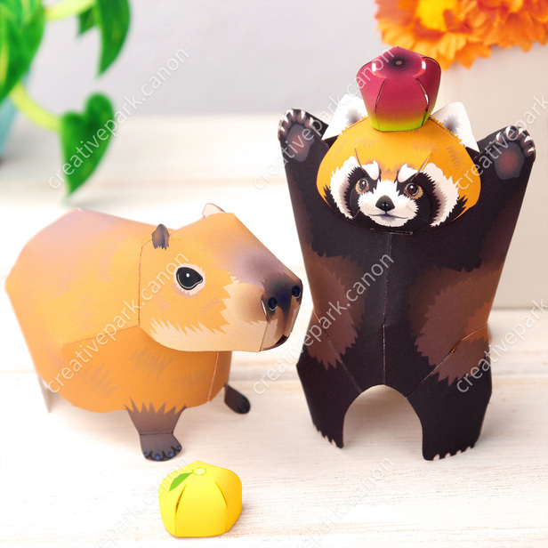 Red Panda / Capybara (Mini Version) - Pet Series - Animals - Paper Craft - Canon  Creative Park