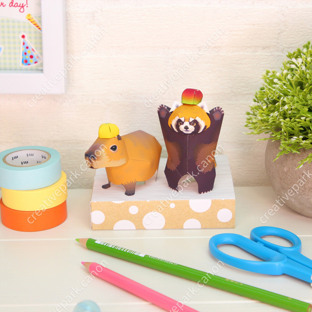 Red Panda / Capybara (Mini Version) - Pet Series - Animals - Paper Craft -  Canon Creative Park