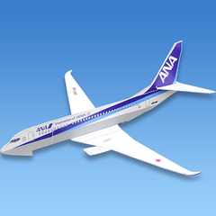 ANA ボーイング737-700 紙飛行機 - ANA - 企業・団体コラボ - ペーパークラフト - Canon Creative Park