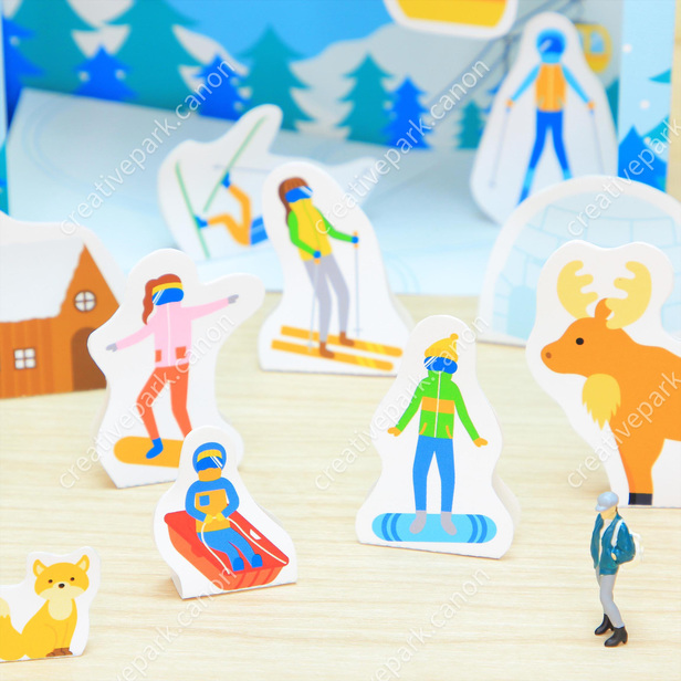 Diorama of the miniature garden (ski resort) - Play - Educational - Paper  Craft - Canon Creative Park