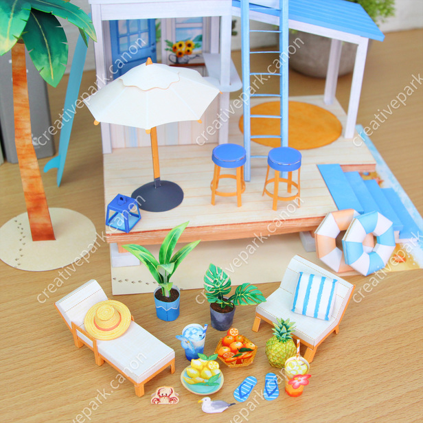 Miniature world (Café) - Play - Educational - Paper Craft - Canon