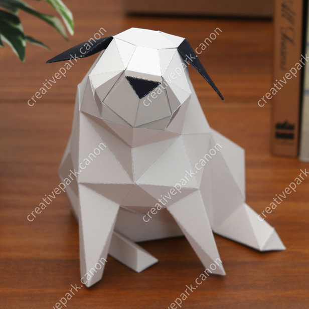 Polygon (Pug) - Beginner Series - Animals - Paper Craft - Canon Creative  Park