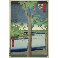 名所江戸百景 赤坂桐畑 - 歌川広重 - 日本画 - 名画 - Canon