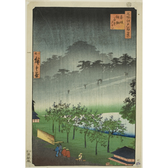 Night Rain at the Paulownia Grove at Akasaka, from the
