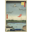 歌川広重 手摺木版画 『名所江戸百景 駒形堂吾妻橋』悠々洞出版 昭和時代 名所江戸百景・駒形堂吾嬬橋 文化遺産オンライン