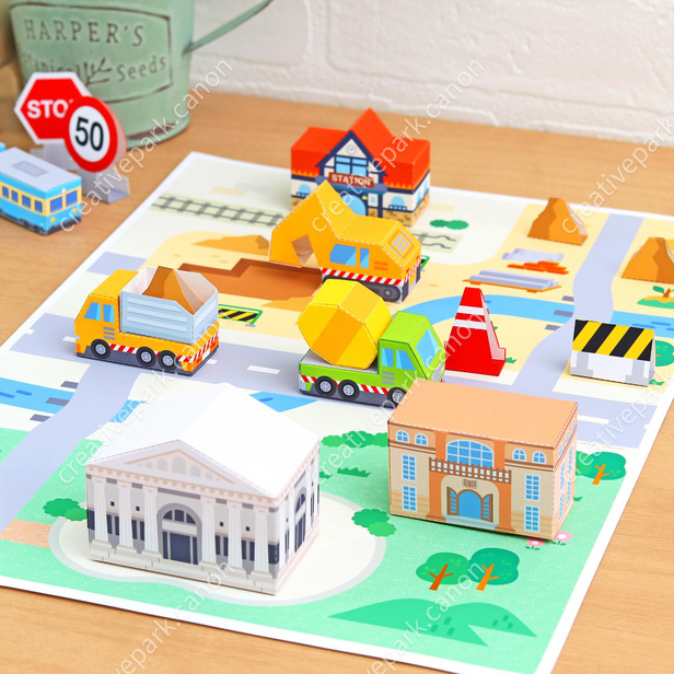 Easy diorama (Working vehicle 2) - Play - Educational - Paper Craft - Canon  Creative Park