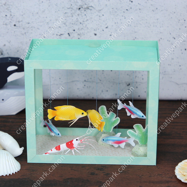 ネオンテトラ（淡水魚） - 水族館シリーズ - 動物 - ペーパークラフト