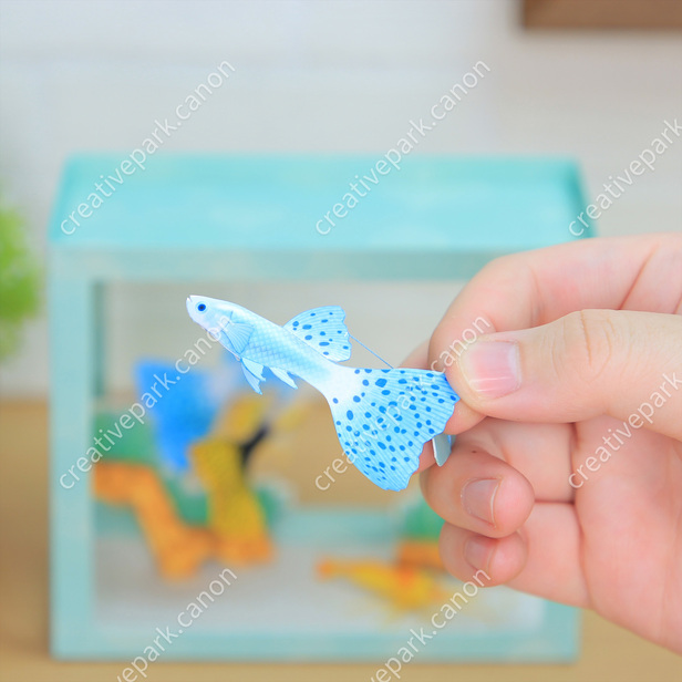 グッピー（淡水魚） - 水族館シリーズ - 動物 - ペーパークラフト