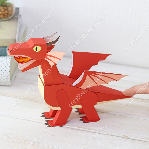 火を吹くドラゴン 動くおもちゃ 動くおもちゃ しかけおもちゃ おもちゃ ペーパークラフト Canon Creative Park 火を吹くドラゴン 動くおもちゃ 動くおもちゃ しかけおもちゃ おもちゃ ペーパークラフト Canon Creative Park