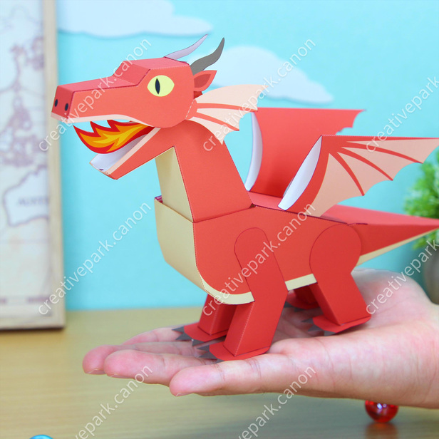 Paper dragon craft idea on Craiyon