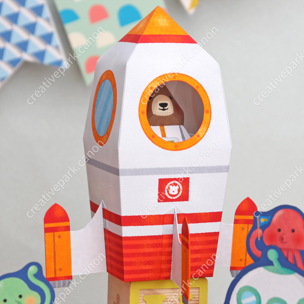 ミニチュアドールセット（くまの宇宙飛行士） - ミニチュアの
