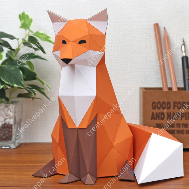 Polygon (Fox) - Beginner Series - Animals - Paper Craft - Canon Creative Park