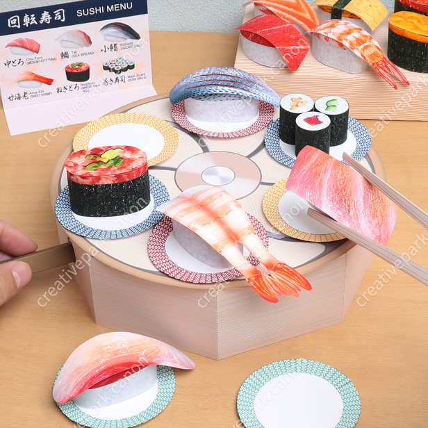 Make Believe (Sushi restaurant set) - Play - Educational - Paper Craft -  Canon Creative Park