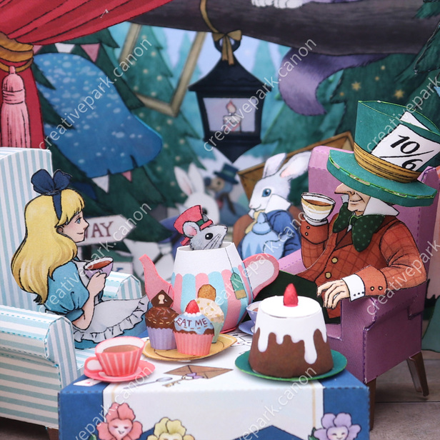 Tunnel house (Alice / Tea party) - Play - Educational - Paper