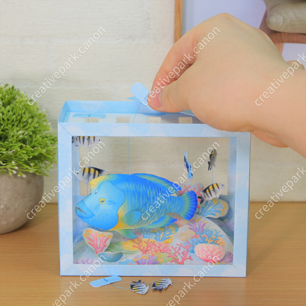 日*0様 【ジャンク】　ナポレオンフィッシュバッグ　Baby, ナポレオンフィッシュ - 水族館シリーズ - 動物 - ペーパークラフト