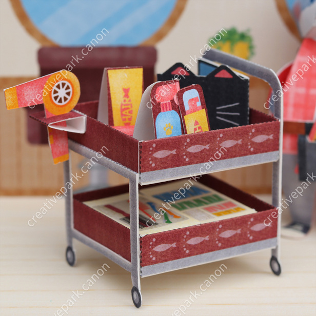 ミニチュアドールセット（ねこの美容師） - ミニチュアの世界