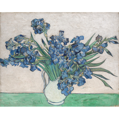 ゴッホ アイリスのある花瓶 71×91cm 名画 絵画 アート 433-149 ゴッホ アイリスのある花瓶黄色い背景 ジクレー複製画