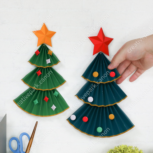 String Decoration (Christmas Tree) - Paper Fans - Hanging ...