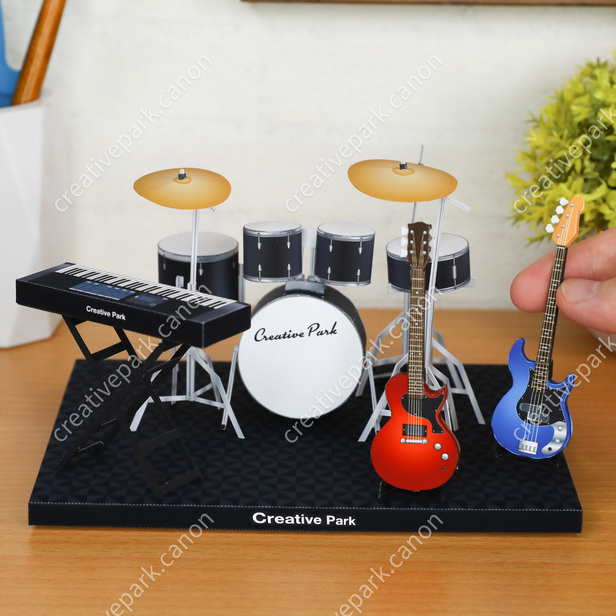 Miniature instrument set (Rock band) - Musical instruments - Decorative -  Paper Craft - Canon Creative Park