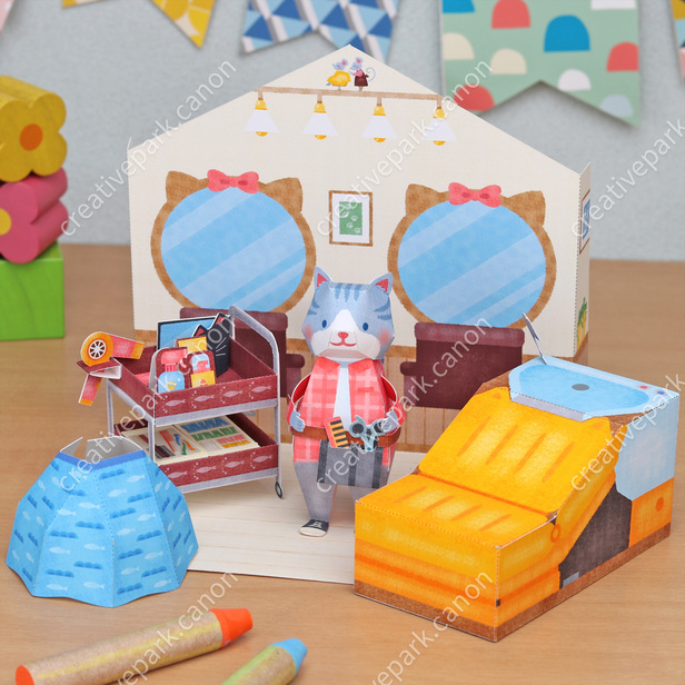 Miniature world (Café) - Play - Educational - Paper Craft - Canon