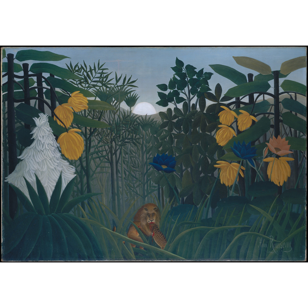 牧場（ルソー） F3号（複製画ルソー「牝牛と牧人」風景画 油彩画