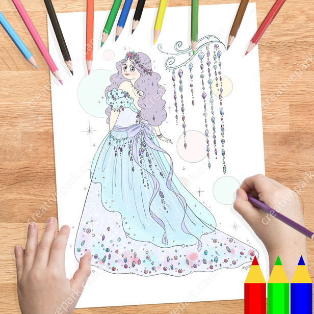 jewelry coloring pages