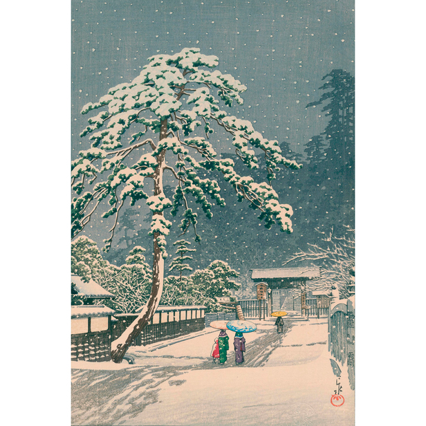 池上本門寺 - 川瀬巴水 - 日本画 - 名画 - Canon Creative Park