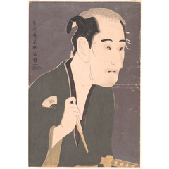 浮世絵 木版画 尾上松助 蔦屋小三郎 古画　 F6 初代尾上松助の松下造酒之進（みきのしん） - 写楽 - 日本画 - 名画
